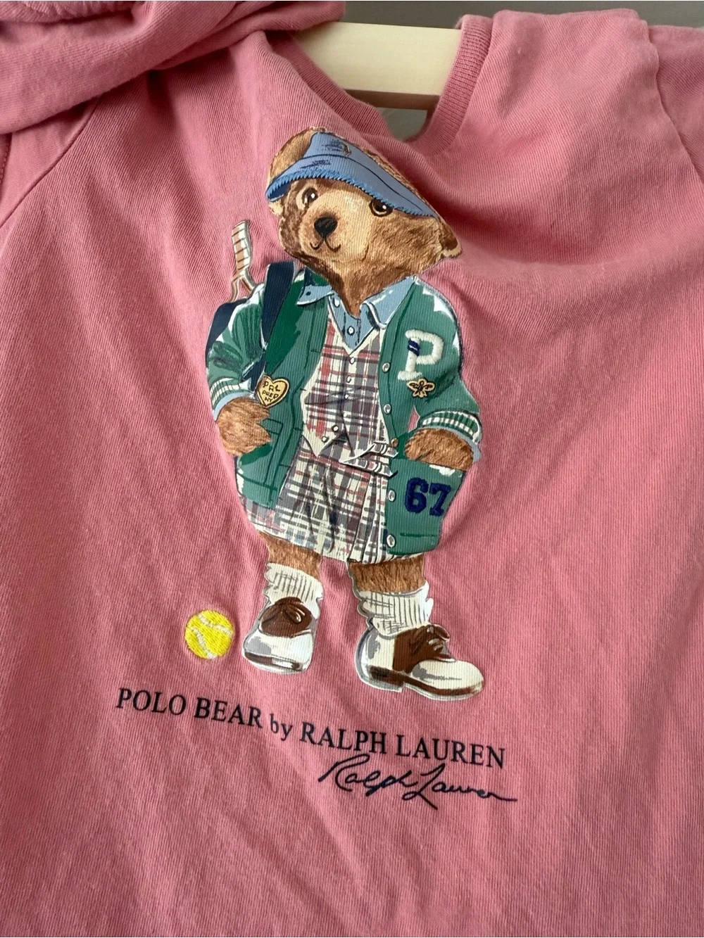 Ralph Lauren Rose Pink Polo Bear Tiered Cotton Dress bloomer